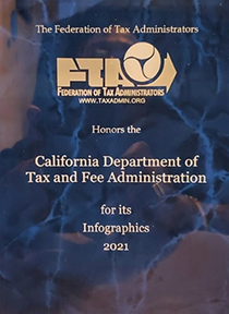 Federation of Tax Administrators 2021 Award Plaque
